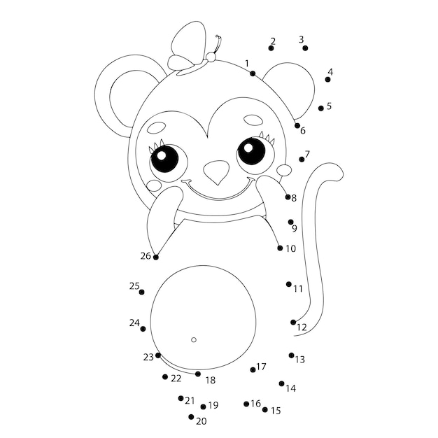 Simpatico animale da punto a punto per bambini