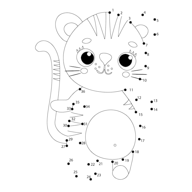 Simpatico animale da punto a punto per bambini
