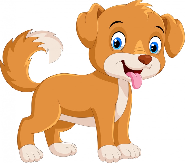 Vettore simpatico cartone animato cagnolino