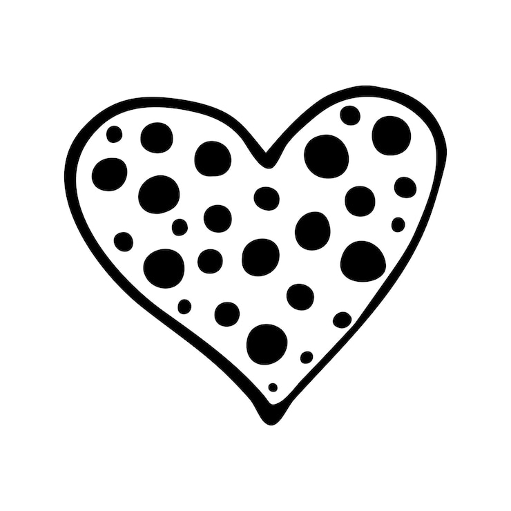 Vettore simpatico cuore vettoriale clipart.illustrazione disegnata a mano per san valentino.carta di san valentino