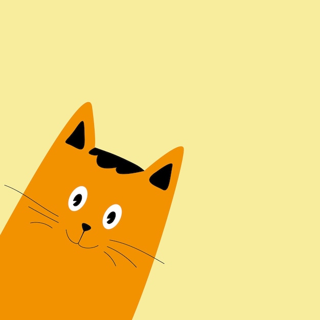 Simpatico gatto arancione copyspace Biglietto di auguri con un gatto