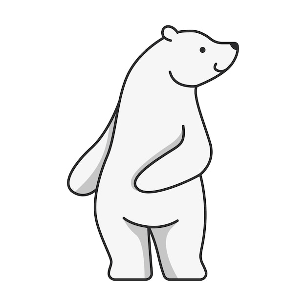 simpatico orso polare in piedi