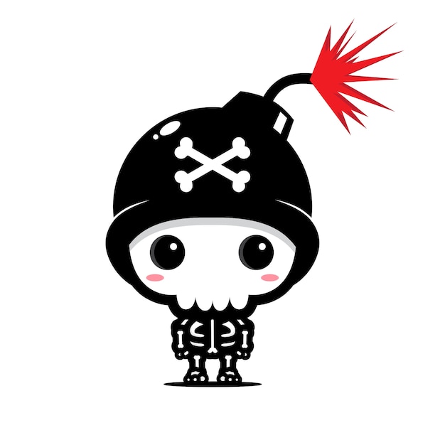 simpatico personaggio del cranio della bomba