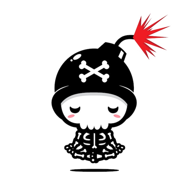 simpatico personaggio del cranio della bomba