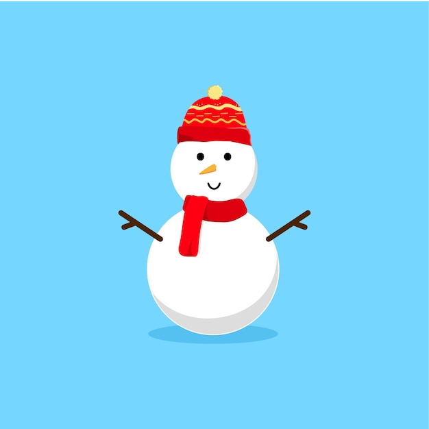 Simpatico pupazzo di neve illustrazione