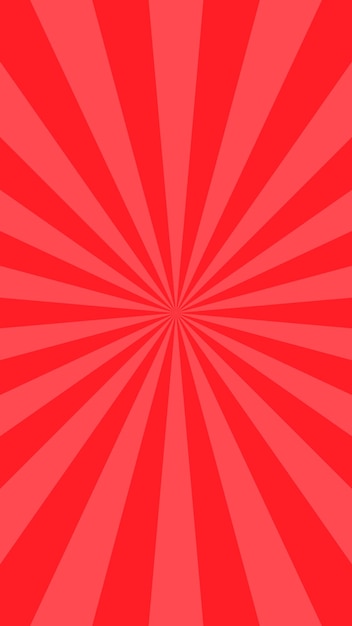 Simple Flat Red Light Burst Effect Vertical Vector Background