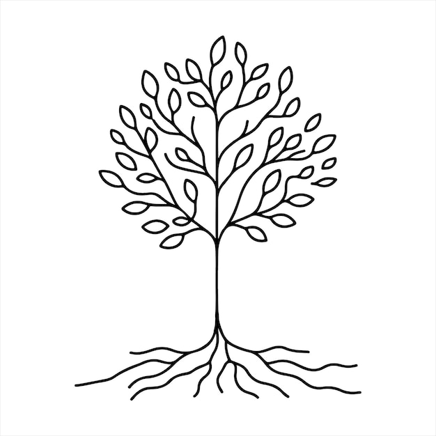 Simple Line Art Tree (albero di linea semplice)