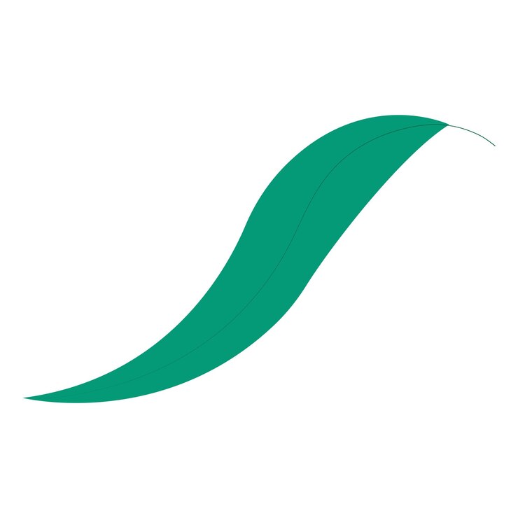 Vettore singola icona foglia verde - vettore