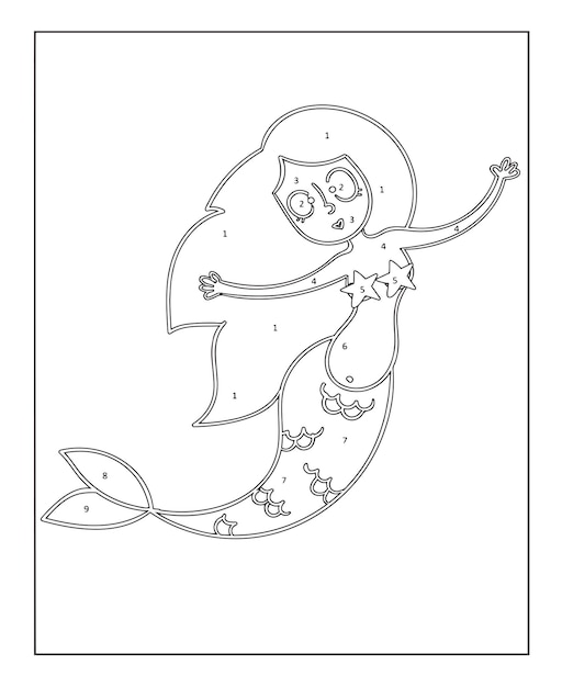 Sirene da colorare per bambini