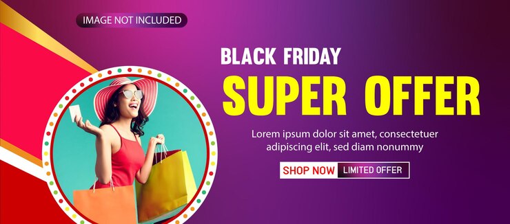 Vettore sito web di sfondo che pubblicizza il banner del black friday