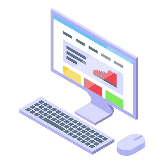 Sito web di un negozio online che mostra scarpe da corsa su un computer desktop