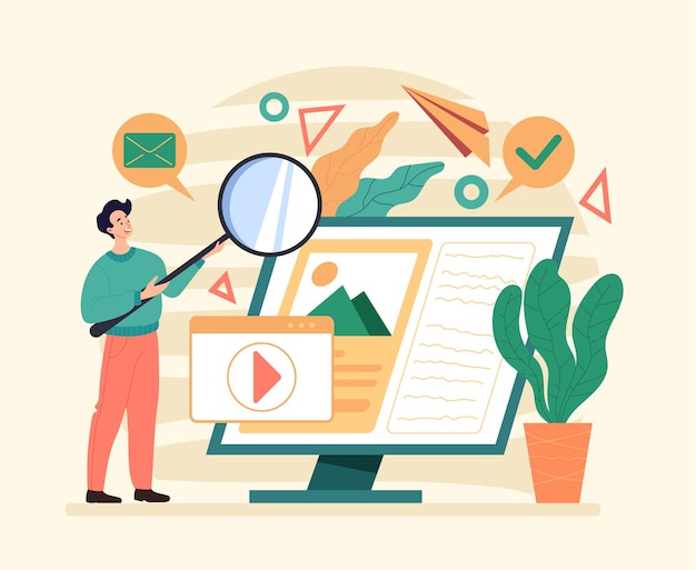 Sito web in linea Internet ricerca piatto