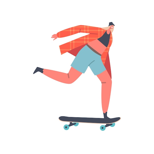 Skateboarding attività all'aperto Giovane donna che cavalca su skateboard Formazione acrobazie estreme Skateboarder femminile