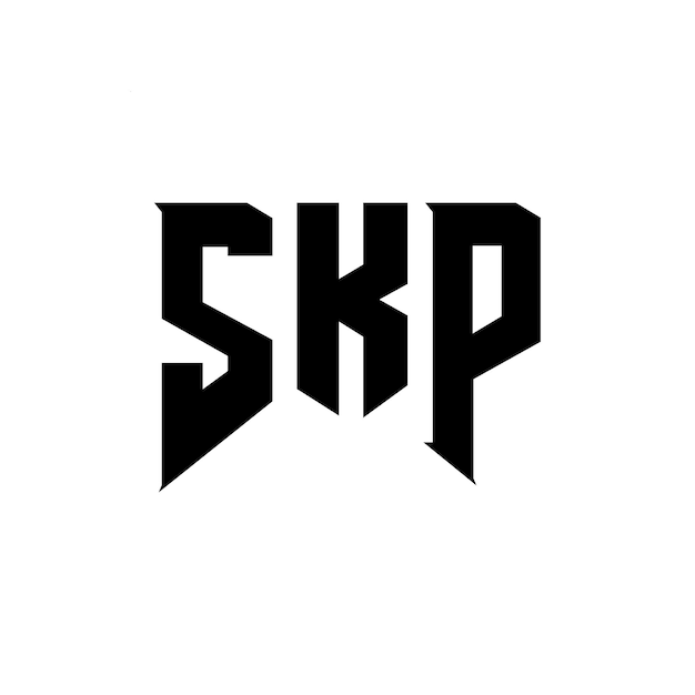 SKP letter logo design per società tecnologica SKP logo design combinazione di colori bianco e nero SKP logo SKP vettore SKP design SKP icona SKP alfabeto SKP tipografia logo design