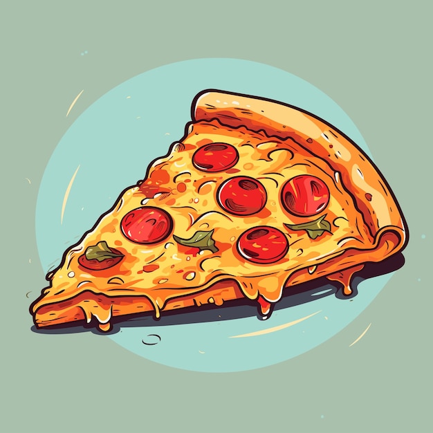 Slice of Creativity 2D Pizza Vector Graphics per i progettisti