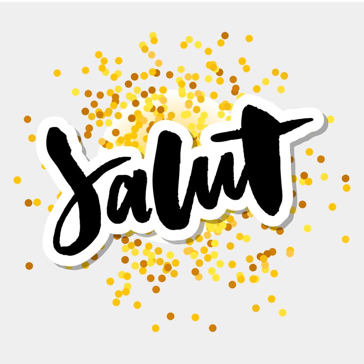Vettore slogan salut lettering 