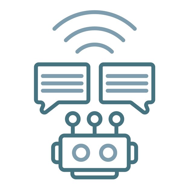 Smart Chat Bot Illustrazione piatta