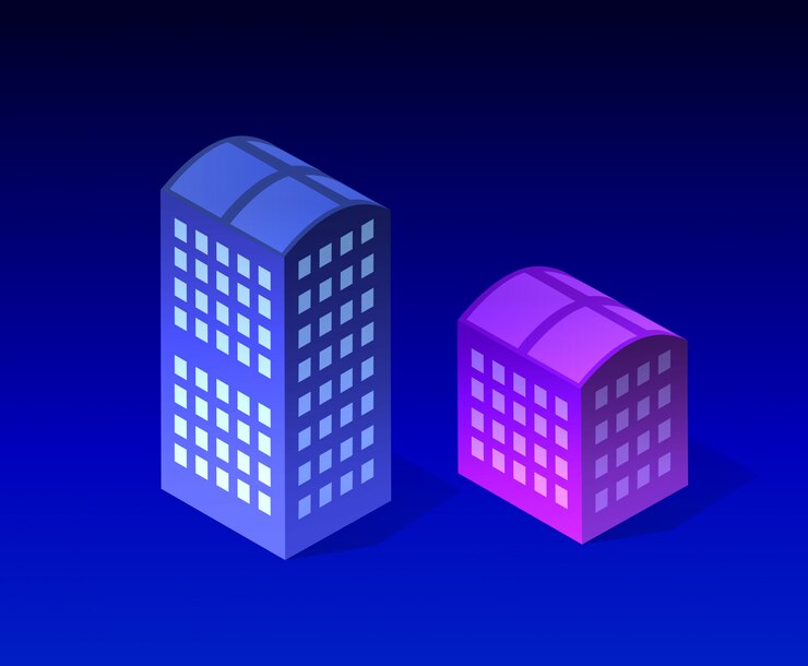 Vettore smart city di ultravioletti