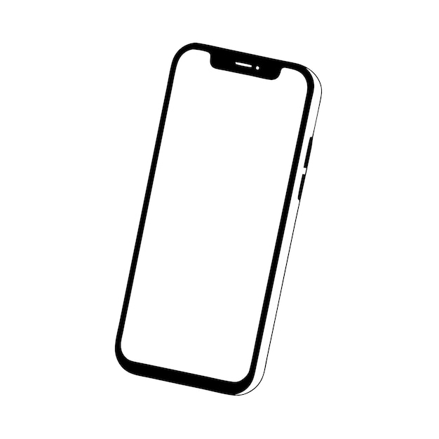 Smart mobile mockup su sfondo bianco