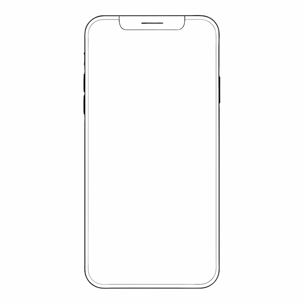 Smart mobile mockup su sfondo bianco