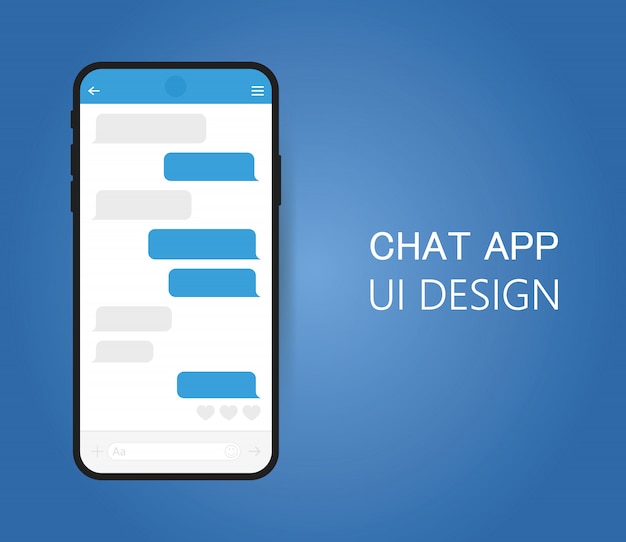 Smart Phone con schermata di chat di messenger.