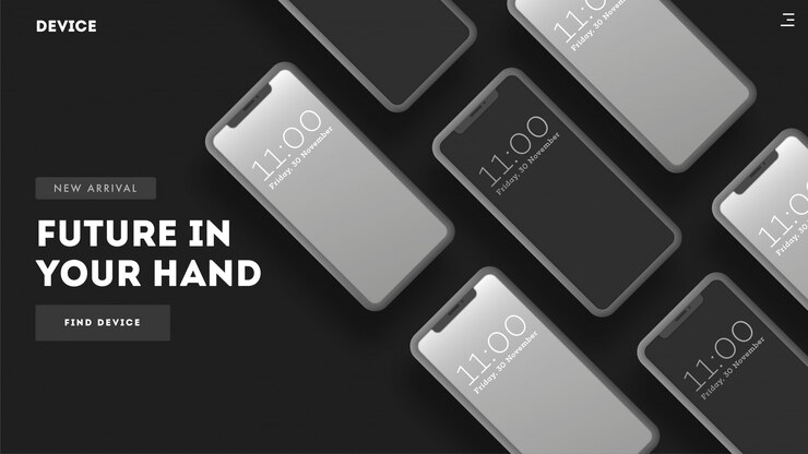 Vettore smart phone su backgroud