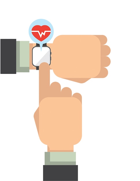 Smart watch che misura la frequenza cardiaca e le condizioni di salute