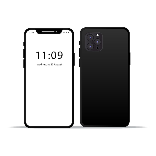 Smartphone anteriore e posteriore
