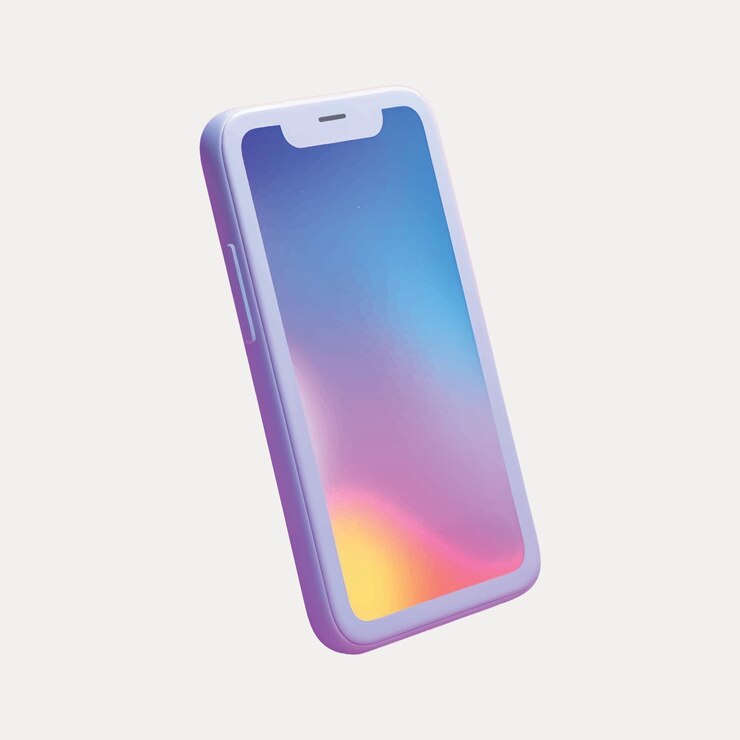 Vettore smartphone moderno con schermo a gradiente