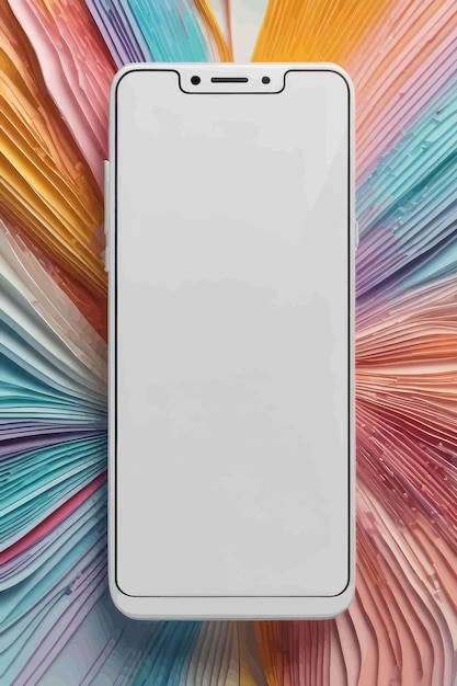 smartphone moderno con uno schermo bianco su sfondo chiaro rendering 3 dsmartphone moderno con aw