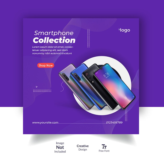 Smartphone promozionale Instagram post design