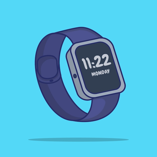 Smartwatch Dispositivo Smart Tech Icon Illustrazione Iconica vettoriale Isolata