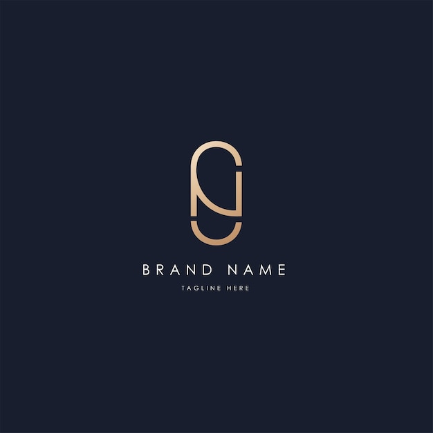 SN elegante logo vettoriale design immagine vettoriale stile alfabetico dorato di lusso