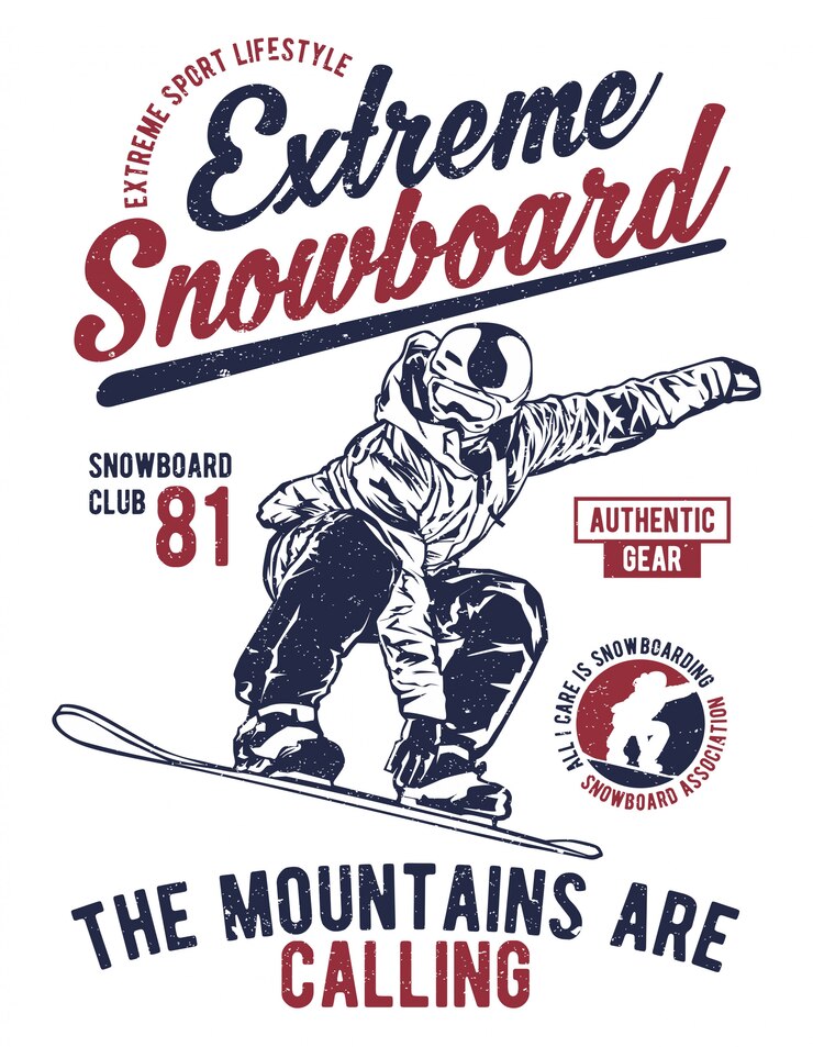 Vettore snowboard estremo