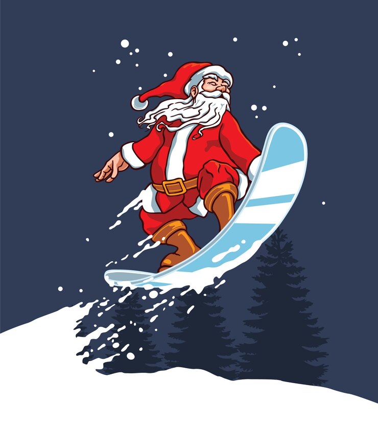 Snowboarder Santa