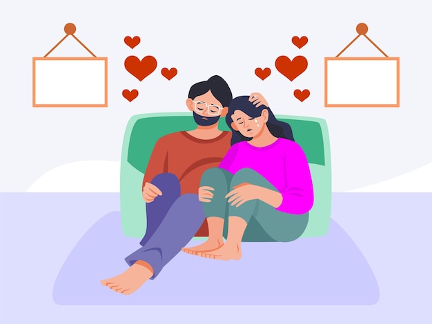 Snuggle Concept Illustration Stylish and Beautiful