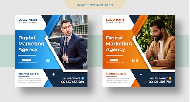 Social media di marketing digitale e post di Instagram e design di banner web