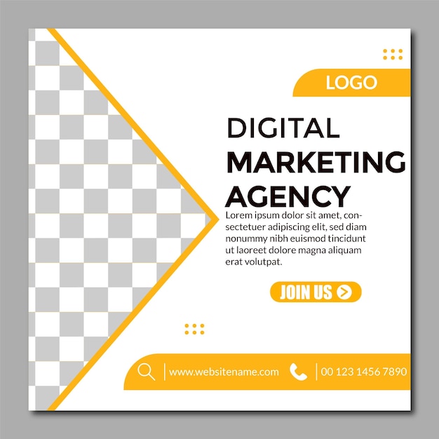 Social media di marketing digitale e volantino banner modello post instagram