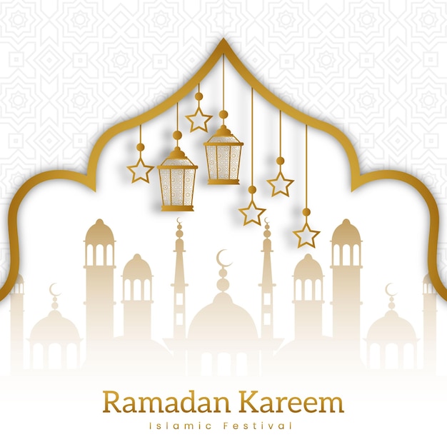 Social media islamici Ramadan Kareem illustration design.