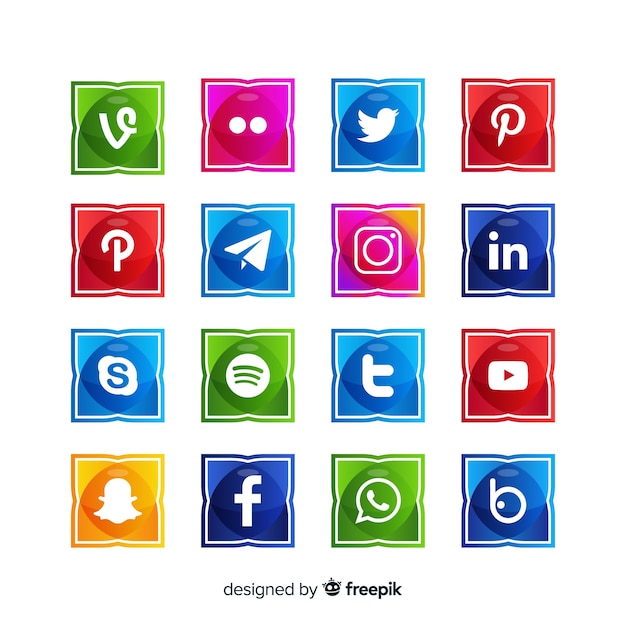 Social media logo collectio