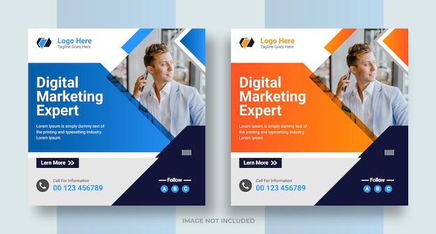 Social media marketing aziendale digitale post design banner Instagram