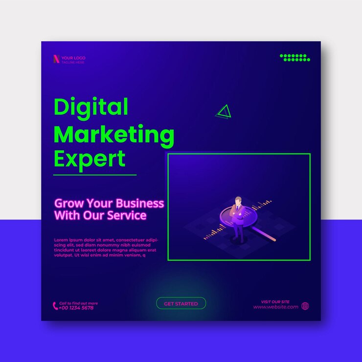 Vettore social media marketing digitale e banner modello post instagraminstagram