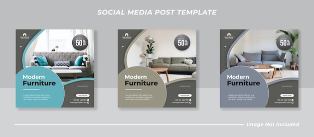 Social media mobili e modello di post instagram