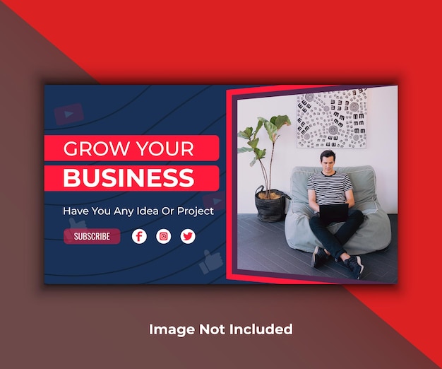 Soluzioni aziendali Vector design della copertina di youtube