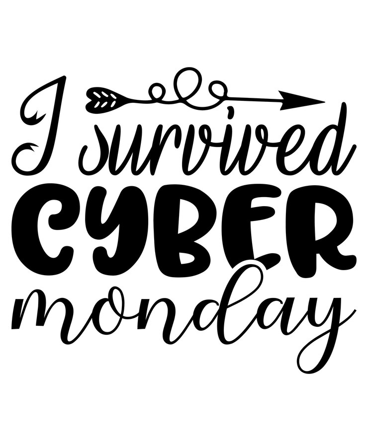 Vettore sono sopravvissuto al cyber monday