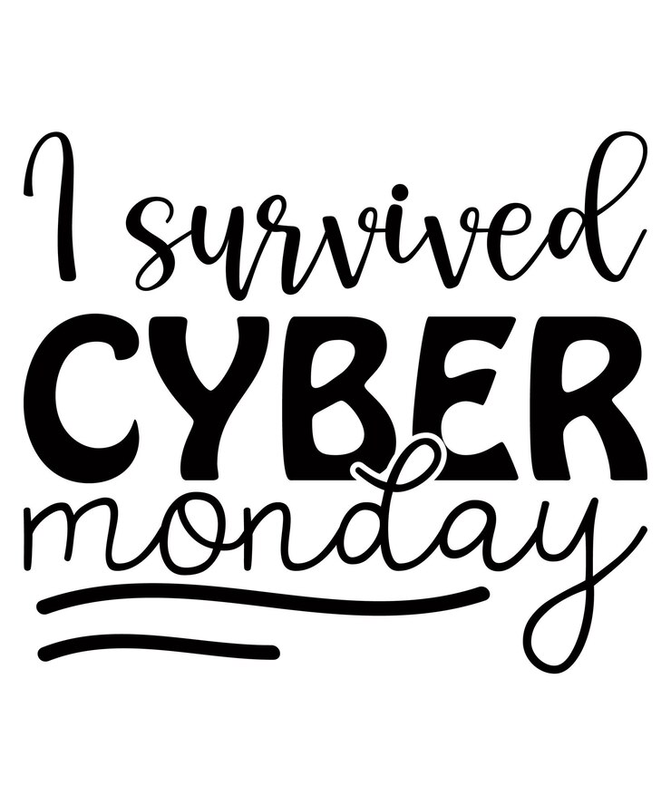 Vettore sono sopravvissuto al cyber monday