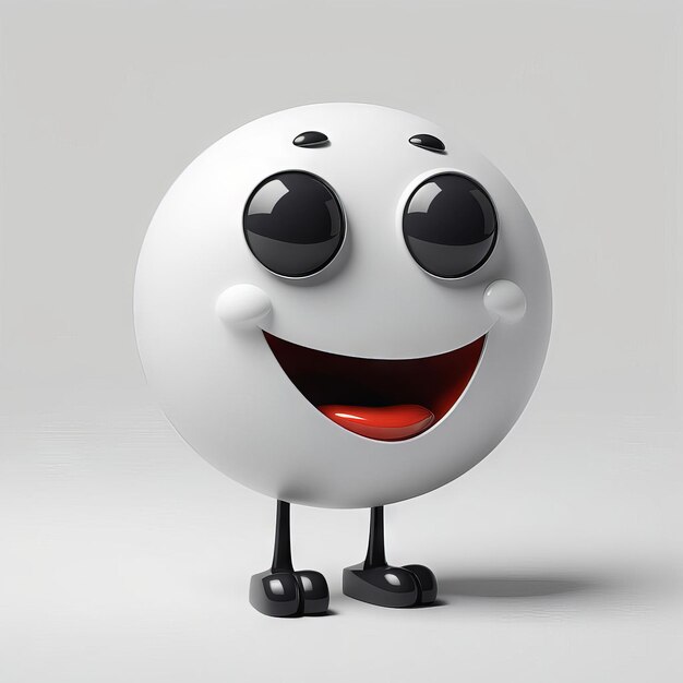 sorridente emoticon faccia felice rendering 3d sorridente emotikon faccia felice 3d rendering