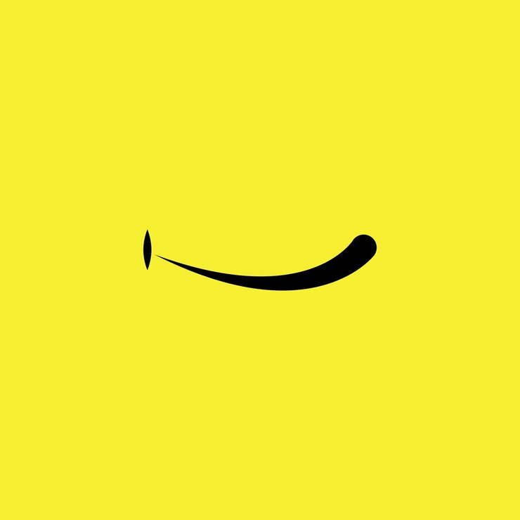 Vettore sorriso immagine vettoriale logo e modello di progettazione illustrazione simbolo su sfondo giallo