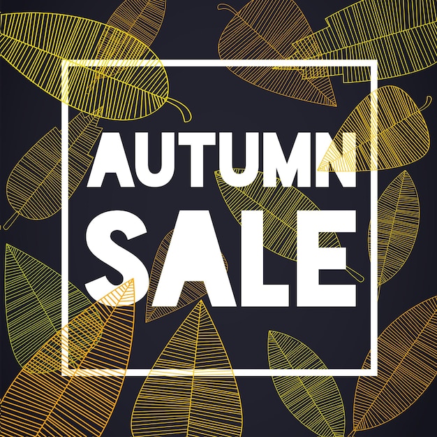 Sottofondo di vendita autunnale con foglie autunnali Vende vendite autunnali foglia autunnale