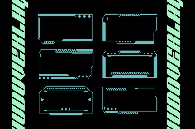 Sovrapposizione HUD futuristico Progettazione dello stato del monitor di streaming Vettore